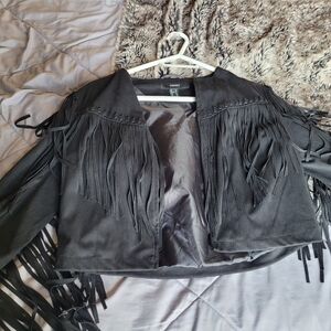 Suede fringe jacket